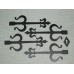4 Decorative Scroll Medieval Style Wood Hinges Straps & 1 Key EscutcheonType 2   232889699903